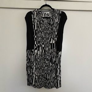 Sandro Abstract Black & White dress